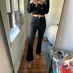 Black flare jeans
